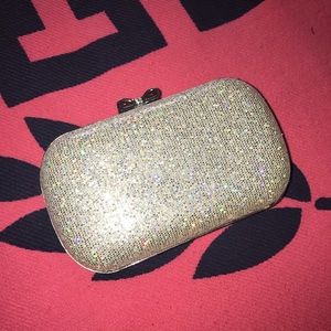 Silver Glitter Clutch